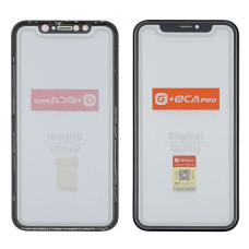 Стекло фронтальное с OCA-пленкой iPhone XR, черное с рамкой, оригинал G+OCA PRo