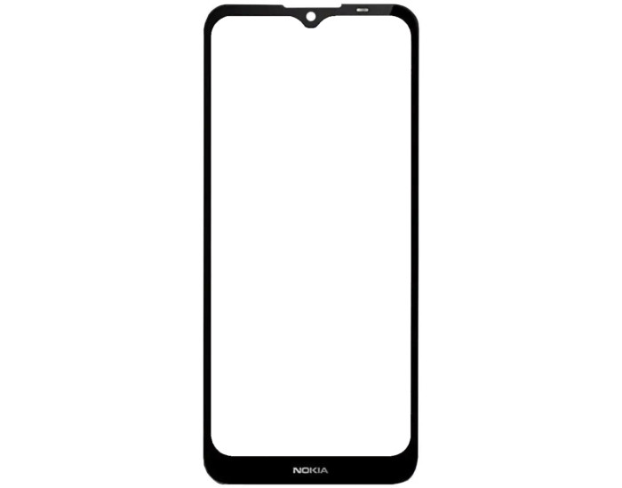 Стекло фронтальное с OCA-пленкой Nokia C21 Plus, черное