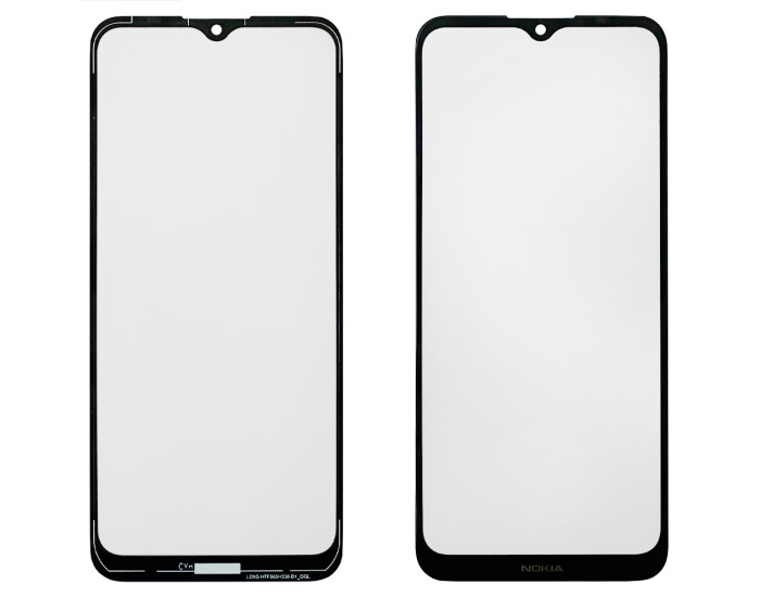 Стекло фронтальное с OCA-пленкой Nokia 1.4 Dual Sim (TA-1322), черное