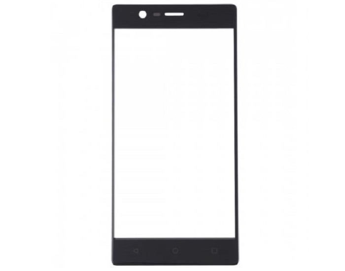 Стекло фронтальное с OCA-пленкой Nokia 3 (TA-1020), черное