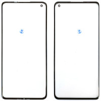 Стекло фронтальное с OCA-пленокой OnePlus 8 /Oppo Reno 4 Pro 5G, черное с олеофобныи покрытием, оригинал