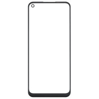 Скло фронтальне з OCA-пленкой Oppo A53 4G 2020, Realme 7i China, OnePlus Nord N100, чорне з олеофобним покриттям, оригінал