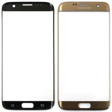 Стекло фронтальное Samsung G935 S7 Edge, золотое