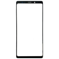 Стекло фронтальное Samsung N960 Note 9, черное с олеофобным покрытием, оригинал 