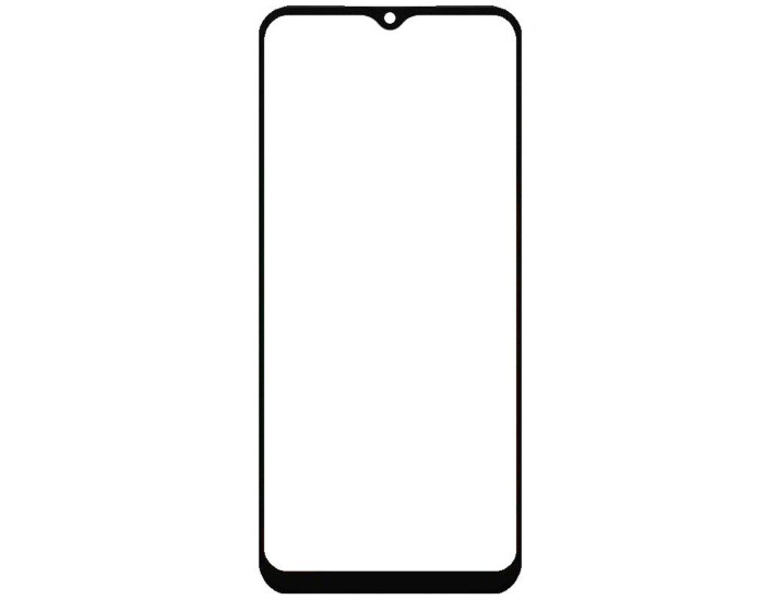 Стекло фронтальное с OCA пленкой Samsung A032 A03 Core, с олеофобным покрытием, черное, оригинал