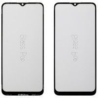 Стекло фронтальное с OCA пленкой Samsung A025 A02s /M025 M02s, 160mm, черное G+OCA PRo