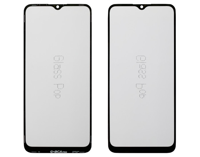 Стекло фронтальное с OCA пленкой Samsung A025 A02s /M025 M02s, 160mm, черное G+OCA PRo