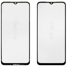 Стекло фронтальное с OCA пленкой Samsung A135 /A137 /A236 /A235 /M135 /M236 /M336, с олеофобным покрытием, черное, оригинал
