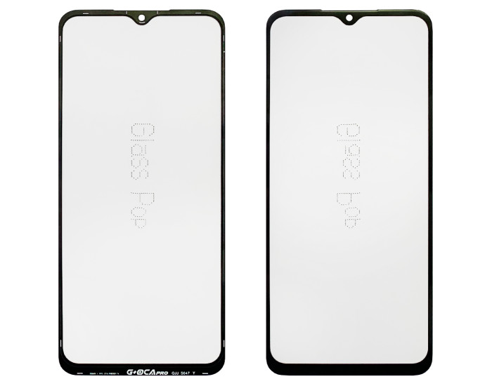 Стекло фронтальное с OCA пленкой Samsung A135 /A137 /A236 /A235 /M135 /M236 /M336, с олеофобным покрытием, черное, оригинал