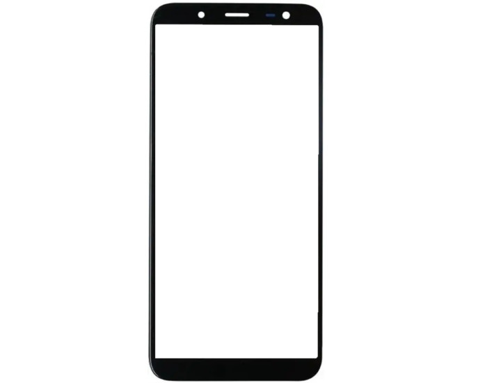 Стекло фронтальное с OCA пленкой Samsung J600F J6 2018 /A600, черное с олеофобным покрытием, оригинал