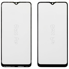 Стекло фронтальное с OCA пленкой для Samsung A207 A20s, черное G+OCA PRo
