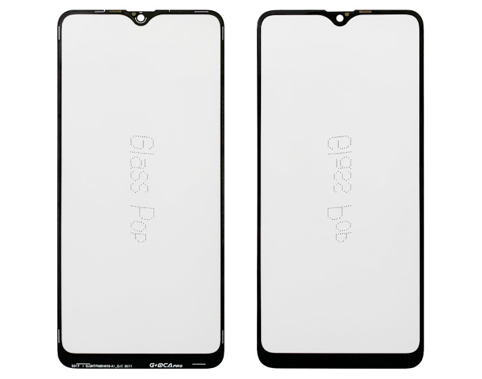 Стекло фронтальное с OCA пленкой для Samsung A207 A20s, черное G+OCA PRo