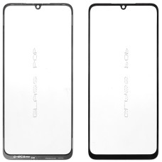 Стекло фронтальное с OCA-пленкой Samsung A055 Galaxy A05, черное, оригинал G+OCA PRo