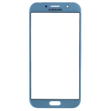 Стекло фронтальное с OCA-пленкой для Samsung A720F Galaxy A7 2017, синее