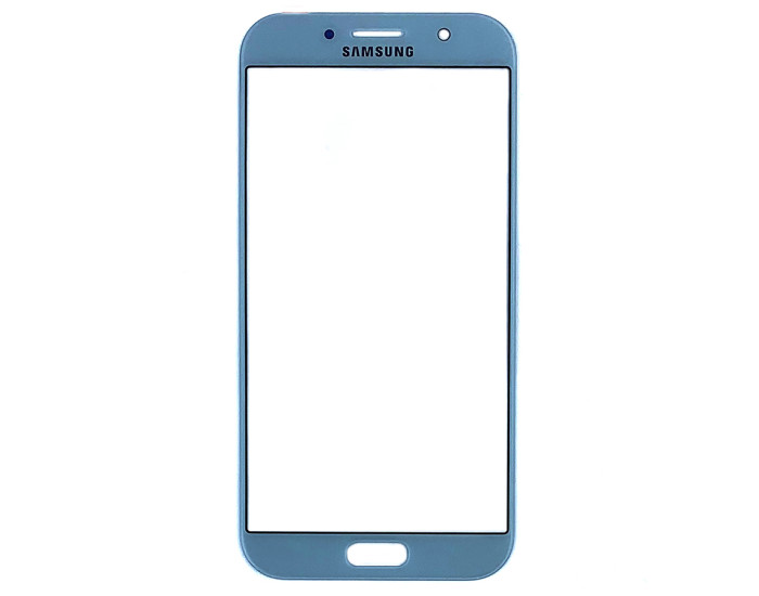 Стекло фронтальное с OCA-пленкой для Samsung A720F Galaxy A7 2017, синее