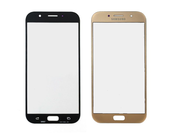 Стекло фронтальное с OCA-пленкой для Samsung A720F Galaxy A7 2017, золото