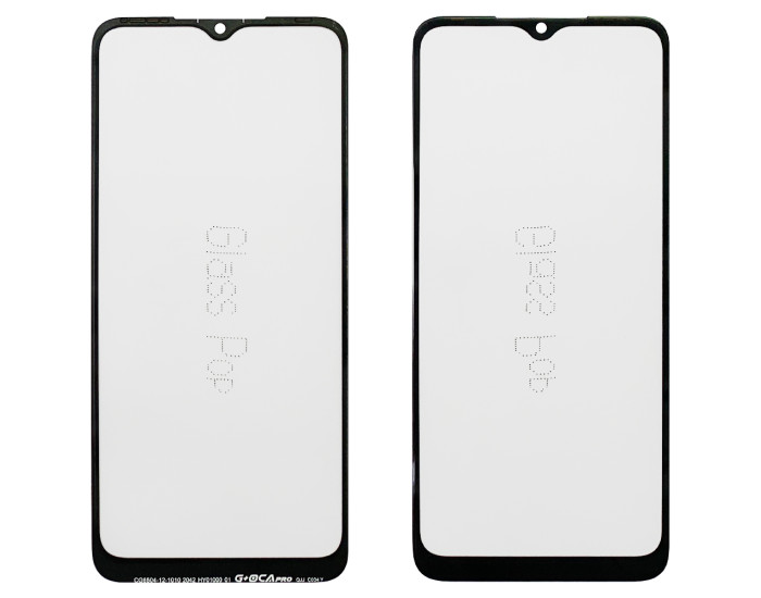 Скло фронтальне з OCA-пленкой Tecno Spark 7 KF6 /Spark 8 KG6 /Spark 8C KG5n /Spark Go 2022 /Infinix Hot 10i /Hot 12i, чорне G+OCA PRo