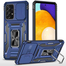Чехол-Ударопрочный Camshield Army Ring Samsung Galaxy A23 4G (Темно-синий / Dark Blue)