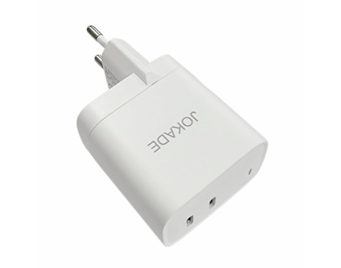 Сетевое зарядное устройство Jokade JB084 WANGYUAN 30W (2USB-C) с кабелем (Type-C-Type-C) белый