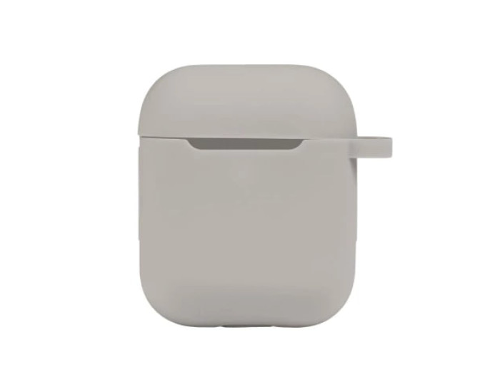 Чехол для AirPods 1/2 (+ карабин) пастельно-розовый