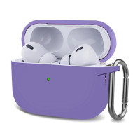 Чехол для AirPods Pro 3 (+ карабин) сиреневый