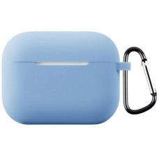 Чохол для AirPods Pro 3 (+ карабін) бузково-блакитний