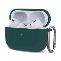 Чохол для AirPods Pro 3 (+ карабін) зелена трава