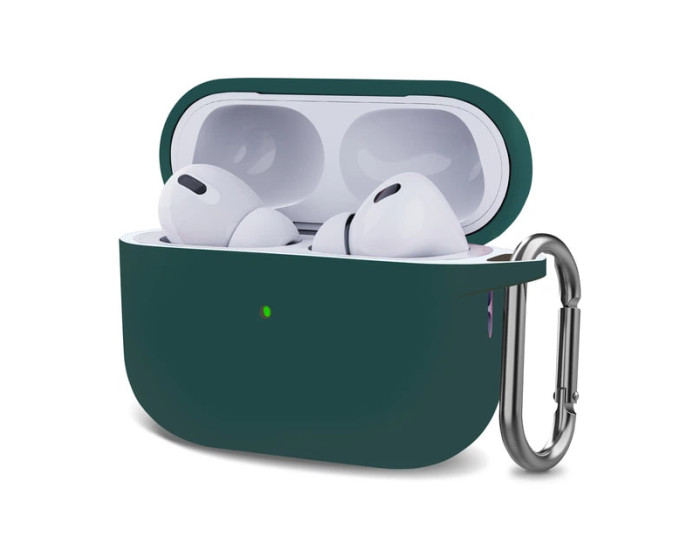 Чохол для AirPods Pro 3 (+ карабін) зелена трава