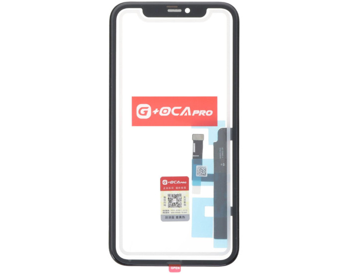 Сенсор Apple iPhone 11, с OCA, с микросхемой, черный, оригинал, G+OCA PRo