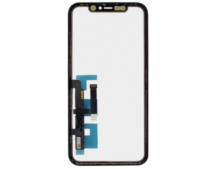 Сенсор Apple iPhone 11, с OCA-пленкой с сеткой динамика, черный, оригинал