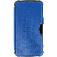 Чохол-книга шкіряний Getman Razor Carbon Xiaomi Redmi 13 4G /Poco M6 4G, синій