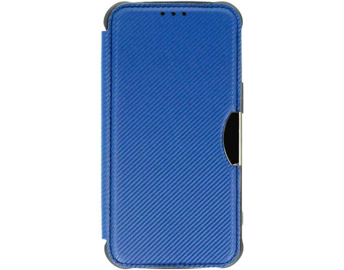 Чохол-книга шкіряний Getman Razor Carbon Xiaomi Redmi 13 4G /Poco M6 4G, синій