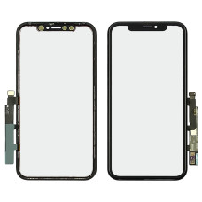 Сенсор Apple iPhone XR, с OCA, с рамкой, с сеткой динамика, черный оригинал