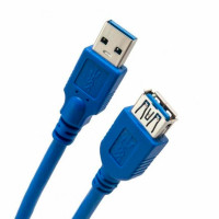 USB кабель (Удлинитель) AM/AF (Папа-Мама) (USB3.0) 1,5m. синий
