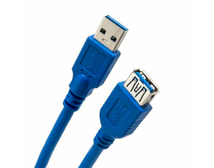 USB Кабель (подовжувач) AM/AF (Тато-Мама) (USB3.0) 1,5m. синій