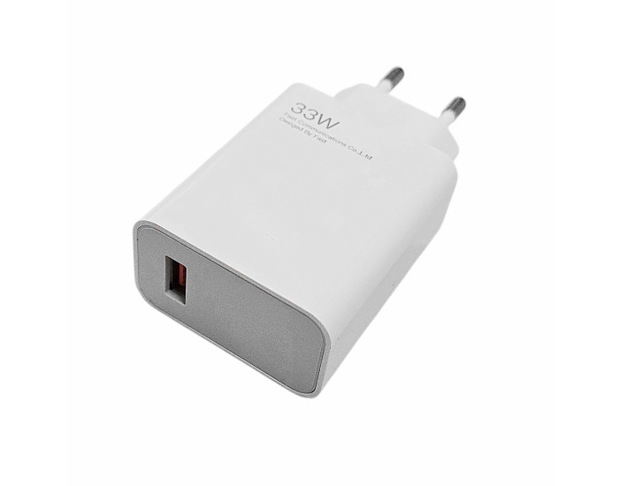 Мережеве зарядний пристрій Xiaomi 33W USB-A (No logo) Білий