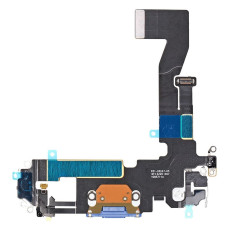 Шлейф для iPhone 12 /12 Pro, коннектора наушников, коннектора зарядки, синий, оригинал 