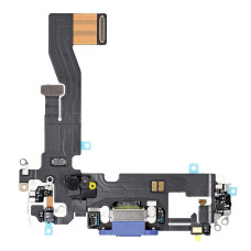 Шлейф для iPhone 12 /12 Pro, коннектора наушников, коннектора зарядки, синий, оригинал 