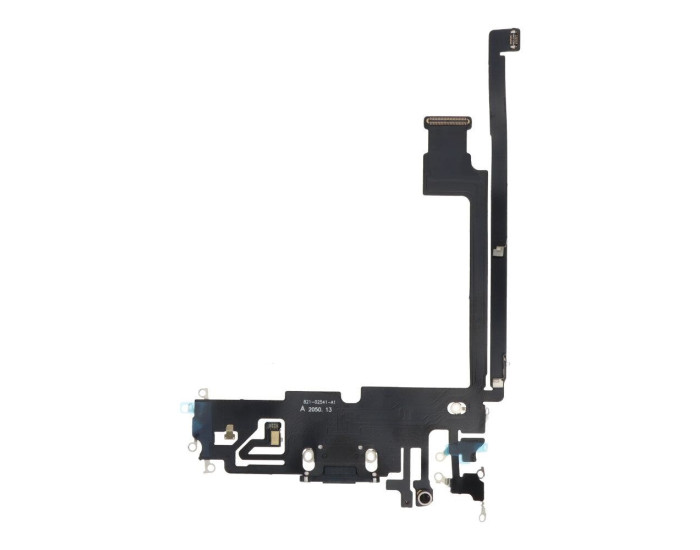 Шлейф для iPhone 12 Pro Max, коннектора наушников, коннектора зарядки, синий, оригинал