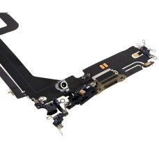 Шлейф для iPhone 14 Pro, коннектора наушников, коннектора зарядки, Gold, оригинал