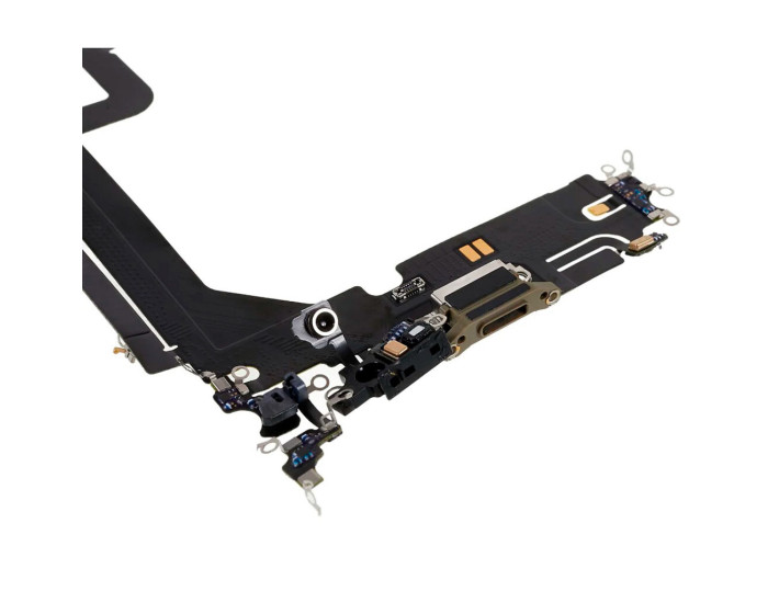 Шлейф для iPhone 14 Pro, коннектора наушников, коннектора зарядки, Gold, оригинал