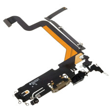 Шлейф для iPhone 14 Pro, коннектора наушников, коннектора зарядки, Gold, оригинал