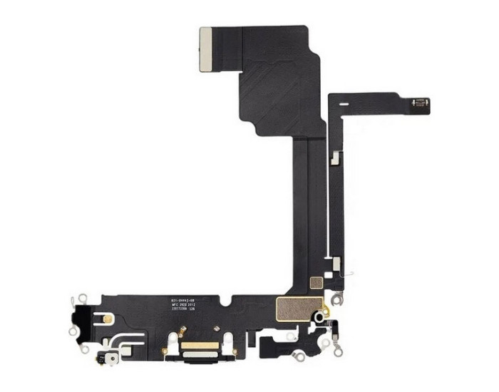 Шлейф для iPhone 15 Pro Max, коннектора зарядки, синхронизации, Black Titanium, оригинал снятый