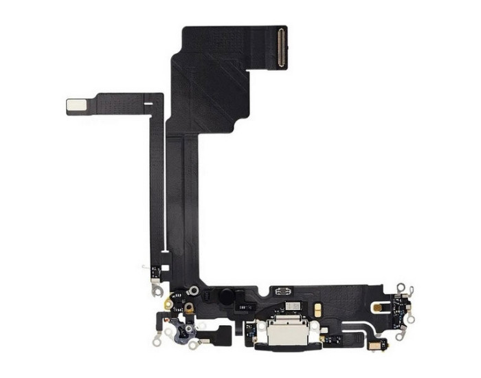 Шлейф для iPhone 15 Pro Max, коннектора зарядки, синхронизации, Black Titanium, оригинал снятый