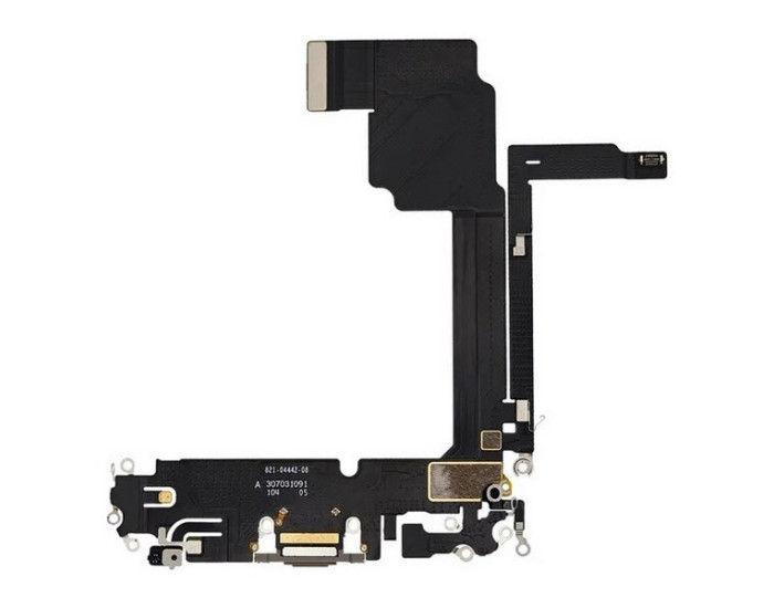 Шлейф для iPhone 15 Pro Max, коннектора зарядки, синхронизации, Natural Titanium, оригинал снятый