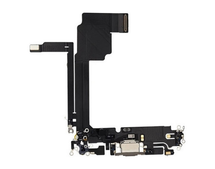Шлейф для iPhone 15 Pro Max, коннектора зарядки, синхронизации, Natural Titanium, оригинал снятый