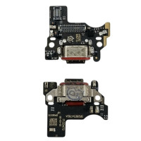 Шлейф для Motorola Edge 60 Fusion, конектора зарядки, мікрофона, з компонентами, High copy
