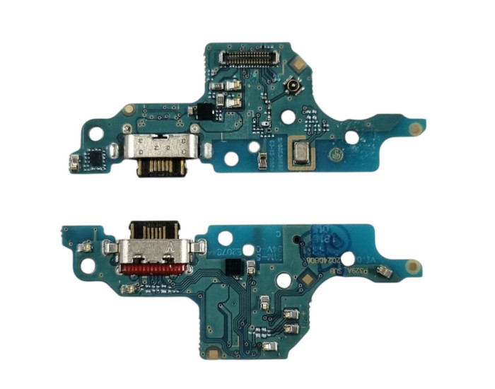 Шлейф для Motorola Moto E15, конектора зарядки, мікрофона, з компонентами, High Copy