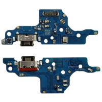 Шлейф для Motorola Moto G15 Power, конектора зарядки, мікрофона, з компонентами, High Copy