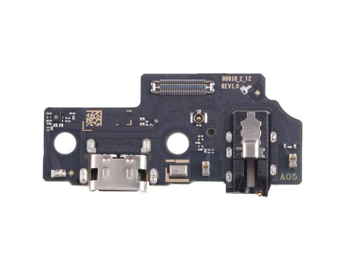 Шлейф для Samsung A05 A055, коннектора зарядки, конектора гарнитуры с микрофоном, оригинал
